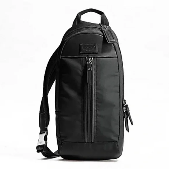Coach Varick Nylon and Leather Sling Bag - Picture 1 of 9